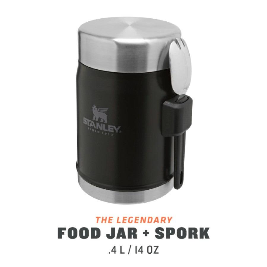 Termoss ēdienu STANLEY The Legendary Food Jar + Spork 0,4L matēti melns 2809382005 - DomoTehnika