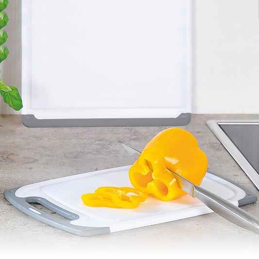 Kitchen board KESPER Tranchierbrett, "Rutsch-Stopp", grey, 32.7 x 20 x 1 cm 30750