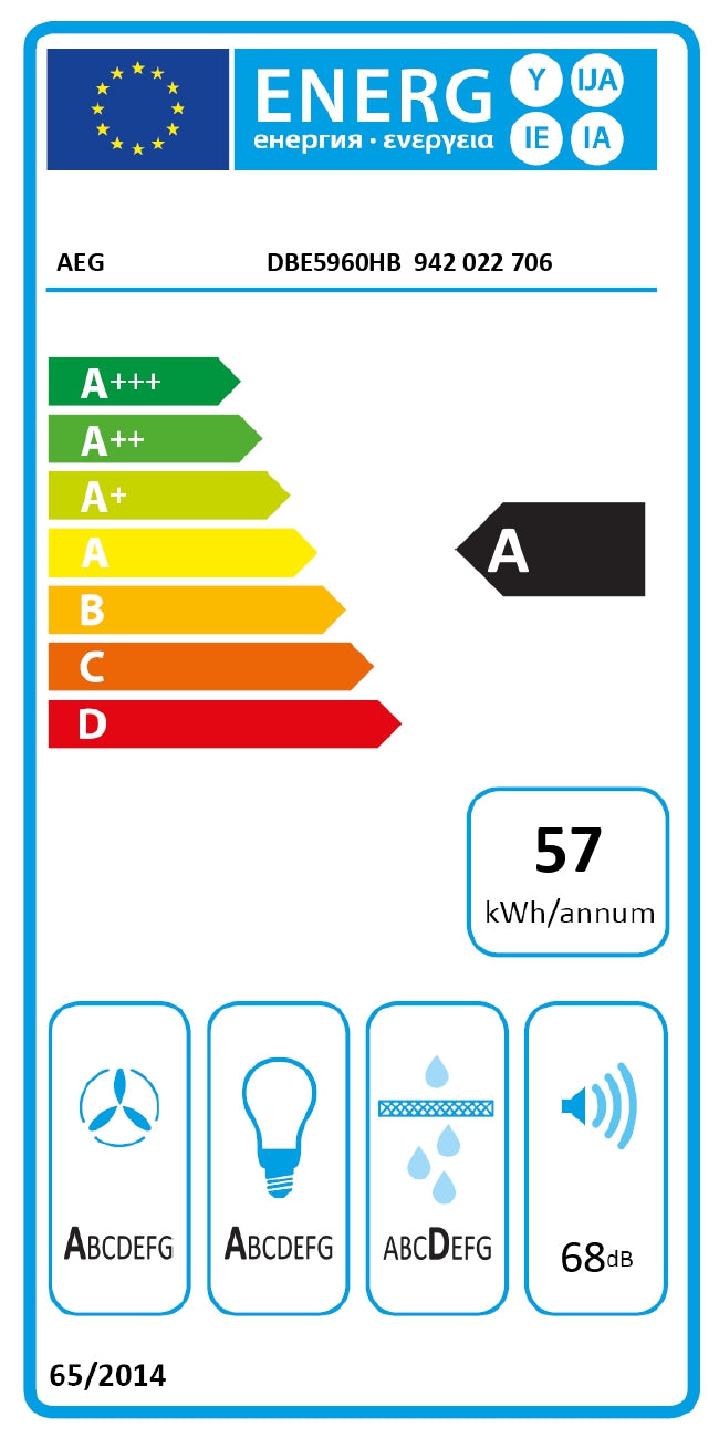 AEG tvaika nosūcējs, 90cm DBE5960HB