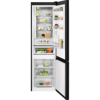 Electrolux ledusskapis ar saldētavu apakšā, 201 cm, melns LNT7ME36K2