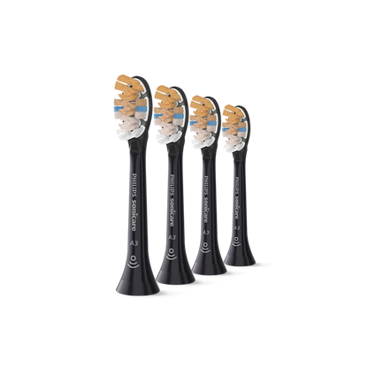 PHILIPS Sonicare A3 Premium All-in-One zobu birstes uzgalis, 4gab, melns HX9094/88