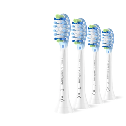 Sonicare C3 Premium Plaque Defence zobu birstes uzgaļi, 4 gab, balts HX9044/87
