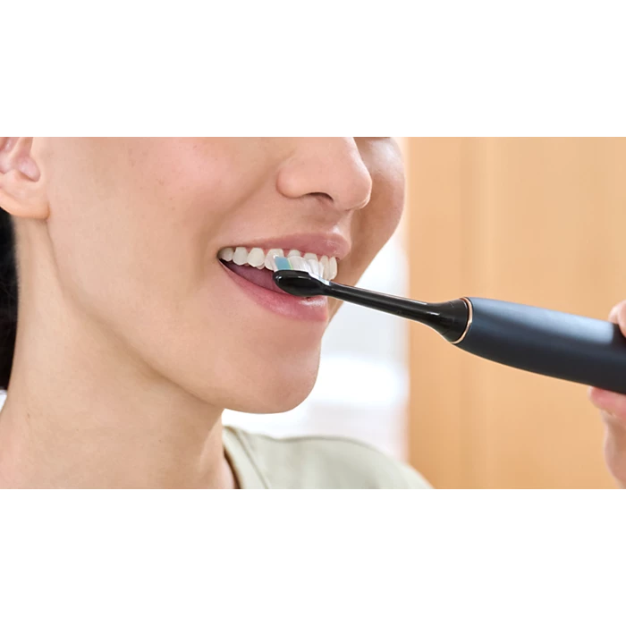 PHILIPS Sonicare Optimal White birstes uzgaļi (8gab.), melns HX6068/88