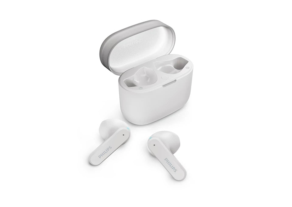PHILIPS in-ear true bezvadu austiņas ar portatīvo uzlādes ietvaru, baltas TAT2139WT/00