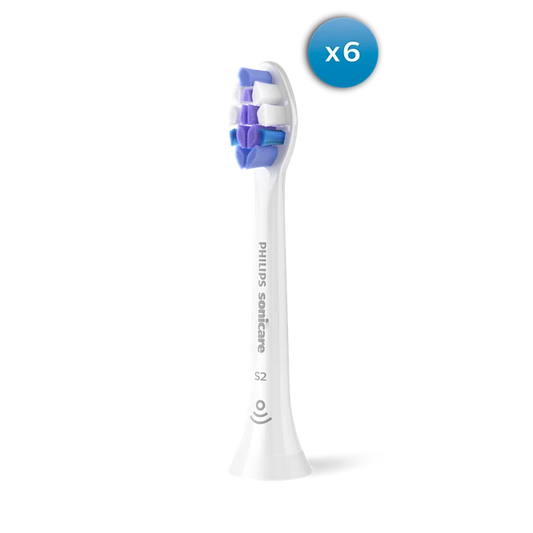 Sonicare S2 Sensitive zobu birstes uzgalis, 6 gab, balts HX6056/87