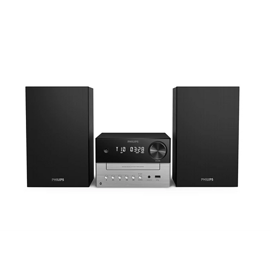 PHILIPS mūzikas sistēma ar Bluetooth, CD, 20W, melns/sudraba TAM3205M2/12
