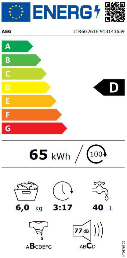 Veļas mazgājamā mašīna AEG LTR6G261E - DomoTehnika