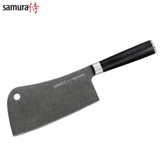 Virtuves cirvis SAMURA MO-V Stonewash Cleaver 7.0"/180 mm SM-0040B - DomoTehnika