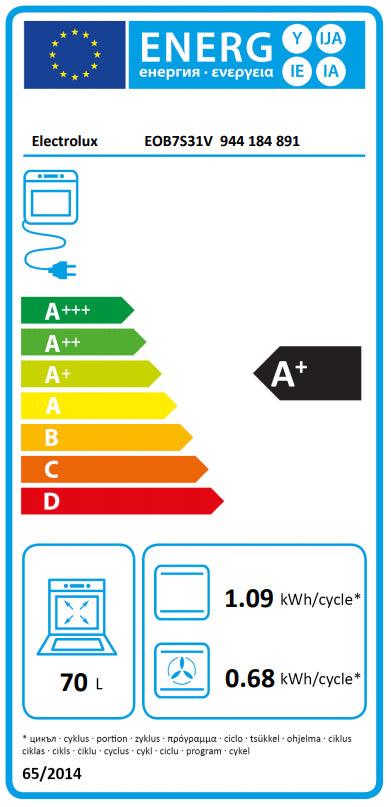 Iebūvējamā cepeškrāsns ELECTROLUX EOB7S31V - DomoTehnika