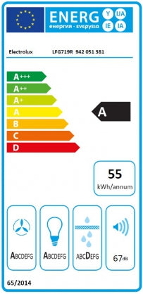 Electrolux iebūvējams tvaika nosūcējs, melns, 80 cm LFG719R