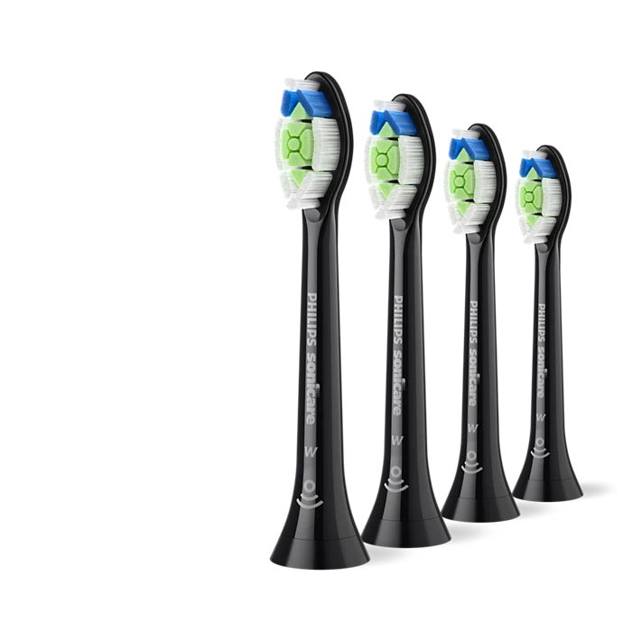 Sonicare W2 Optimal White  standarta zobu birstes uzgalis, 4 gab, melns HX6064/88