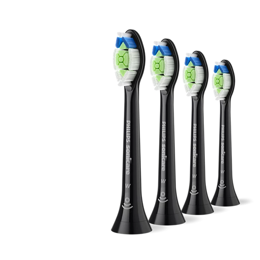 Sonicare W2 Optimal White  standarta zobu birstes uzgalis, 4 gab, melns HX6064/88