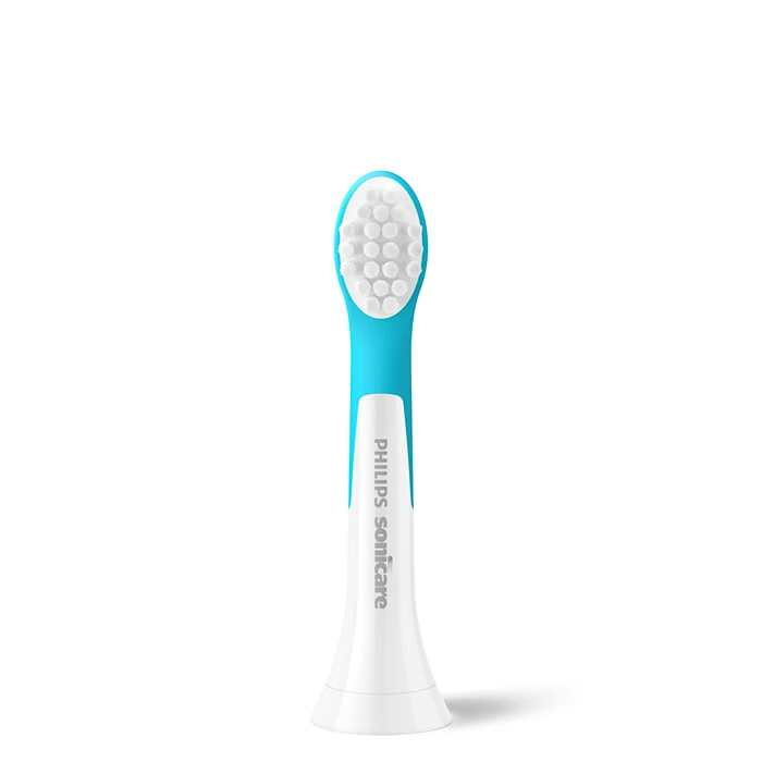 PHILIPS Sonicare for Kids Mini zobu birstes uzgalis, 2 gab,3+, Balta/ciāna HX6032/90