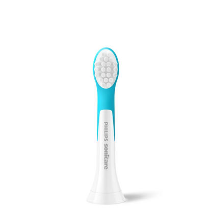 PHILIPS Sonicare for Kids Mini zobu birstes uzgalis, 2 gab,3+, Balta/ciāna HX6032/90
