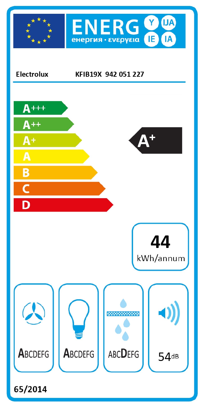 Electrolux tvaika nosūcējs, nerūsējoša tērauda KFIB19X