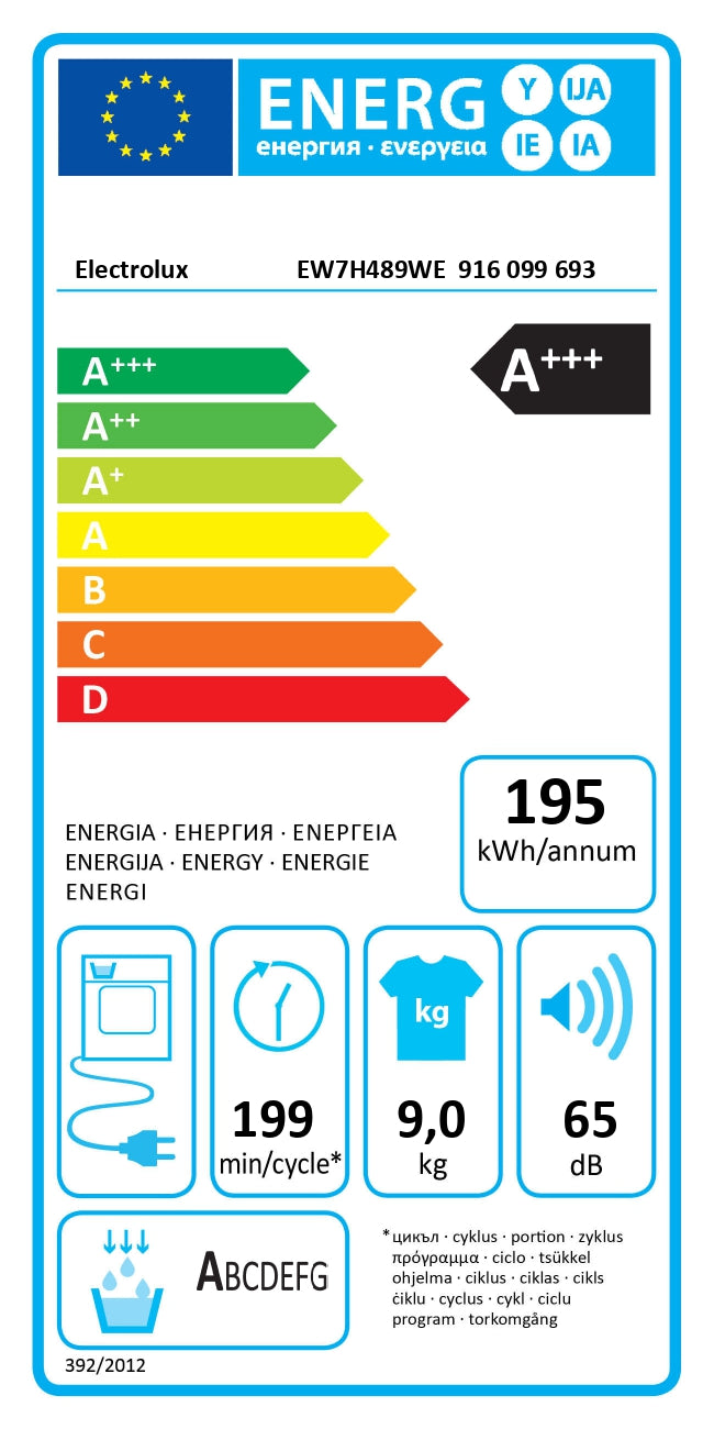 Electrolux GentleCare veļas žāvētājs (siltumsūkņa), 9kg EW7H489WE