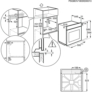 Встраиваемая духовка ELECTROLUX EOE7P31X Дисплей