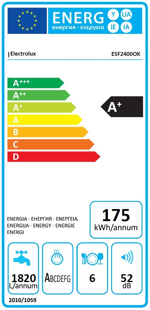 Electrolux trauku mazgājamā mašīna, melna, F ESF2400OK