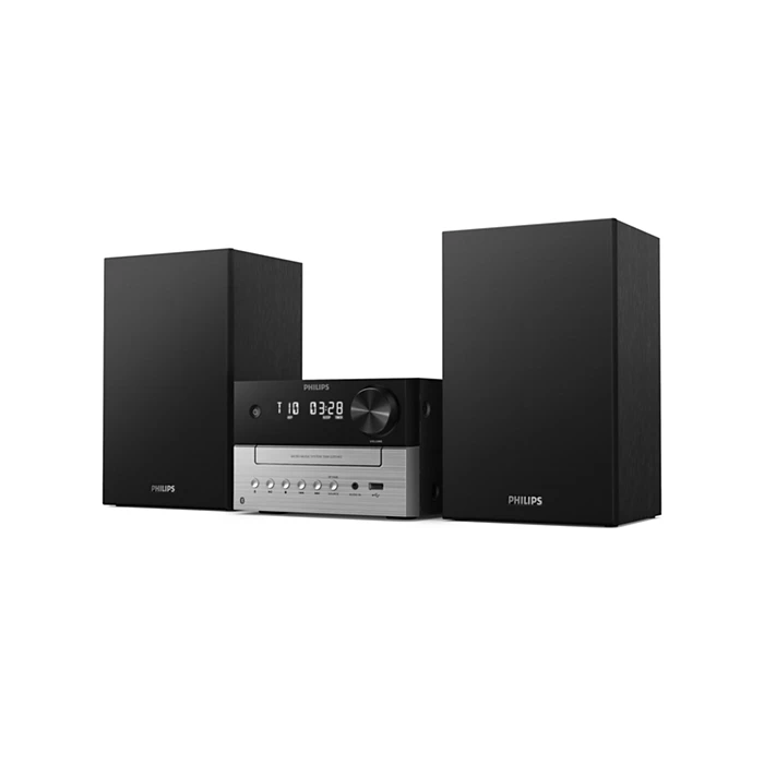PHILIPS mūzikas sistēma ar Bluetooth, CD, 20W, melns/sudraba TAM3205M2/12