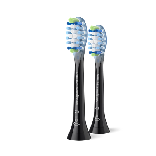 Sonicare C3 Premium Plaque Defence zobu birstes uzgalis (2gab) melns HX9042/88