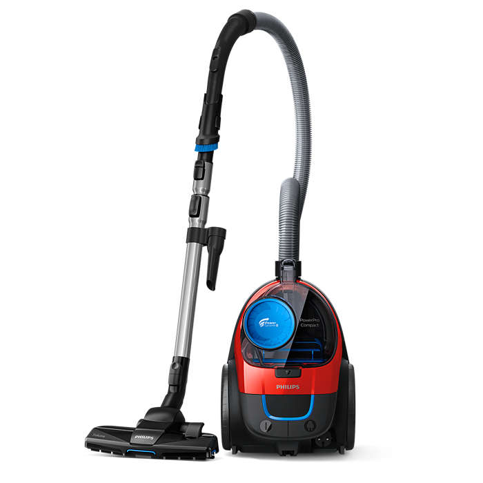 PHILIPS PowerPro Compact bezmaisa putekļsūcējs, 900 W (sarkans) FC9330/09