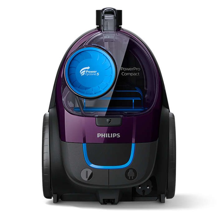 PHILIPS PowerPro Compact bezmaisu putekļsūcējs, 650 W (violets) FC9333/09