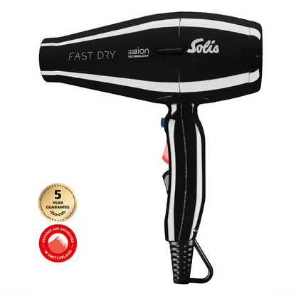 Matu fēns SOLIS 381 Fast Dry 360° ionic Black - DomoTehnika