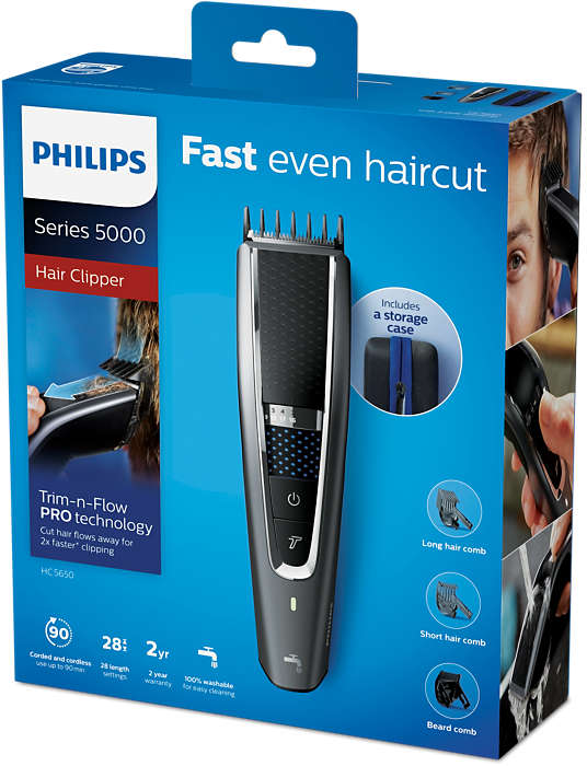 Philips Hairclipper series 5000 Mazgājama matu  griešanas mašīna HC5650/15