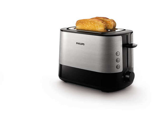 PHILIPS Viva Collection tosteris (matēts metāls ar melnu) HD2637/90