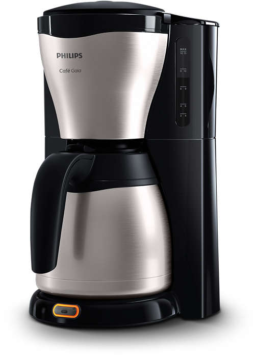 PHILIPS Kafijas automāts ThermInox (termotrauks), 1000W (melns ar pelēku) HD7546/20