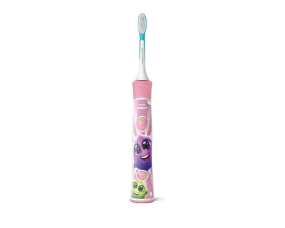 Sonicare zobu birste bērniem ar bluetooth un 8 maināmiem  dizainiem, rozā HX6352/42