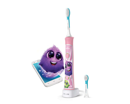 Sonicare zobu birste bērniem ar bluetooth un 8 maināmiem  dizainiem, rozā HX6352/42