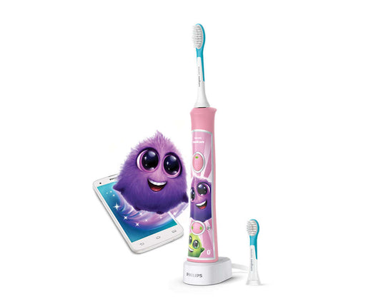 Sonicare zobu birste bērniem ar bluetooth un 8 maināmiem  dizainiem, rozā HX6352/42