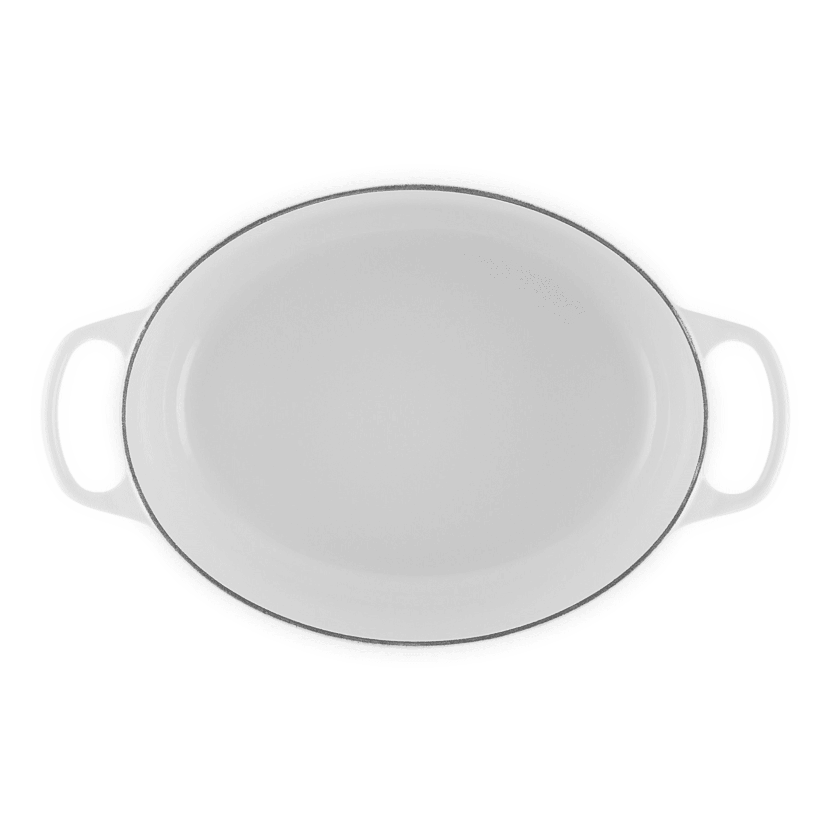 Katls LE CREUSET Cast iron pot oval 27cm / 4.1L mat white - DomoTehnika