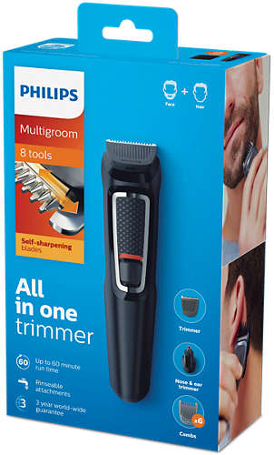 PHILIPS universālais trimmeris sejai un matiem  8 in 1 MG3730/15