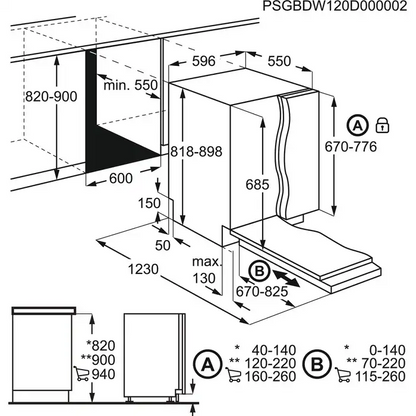Iebūvējamā  trauku mazgājamā mašīna ELECTROLUX EEG69405L