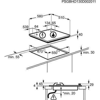 Electrolux gāzes keramiskā virsma EGE6172NOK