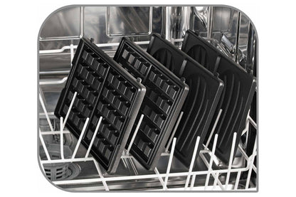 TEFAL tosteris Snack Collection, 700W, 2 maināmas plātnes, melna/sudraba SW852D12