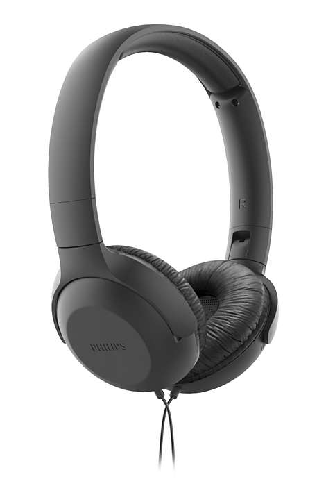 PHILIPS austiņas ar galvas stīpu un mikrofonu, melnas TAUH201BK/00