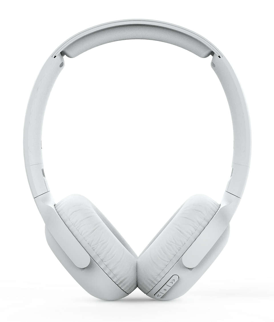 PHILIPS UpBeat bezvadu austiņas ar galvas stīpu un mikrofonu, baltas TAUH202WT/00