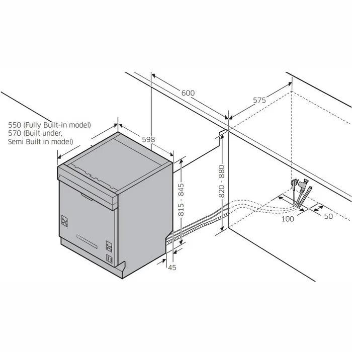 Iebūvējamā trauku mazgājamā mašīna SAMSUNG DW60A6090BB/EO - DomoTehnika