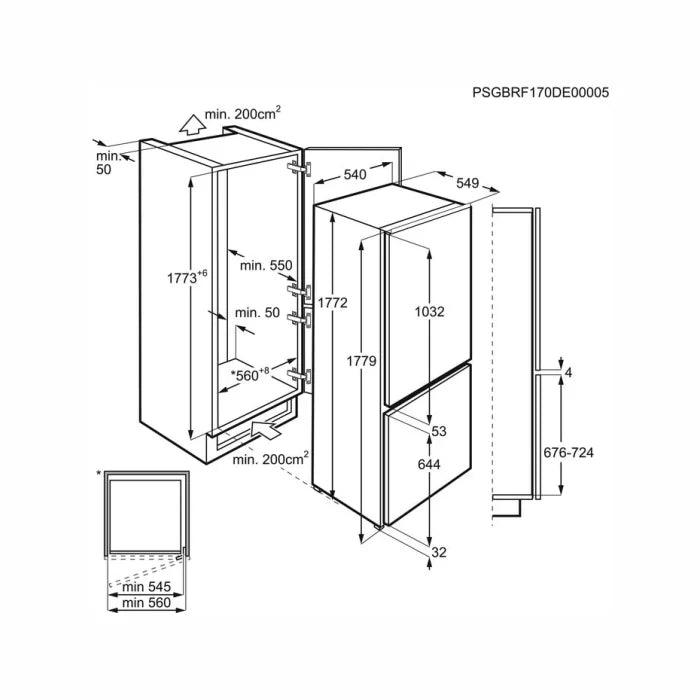Iebūvējamais ledusskapis AEG SCB618F6TS - DomoTehnika