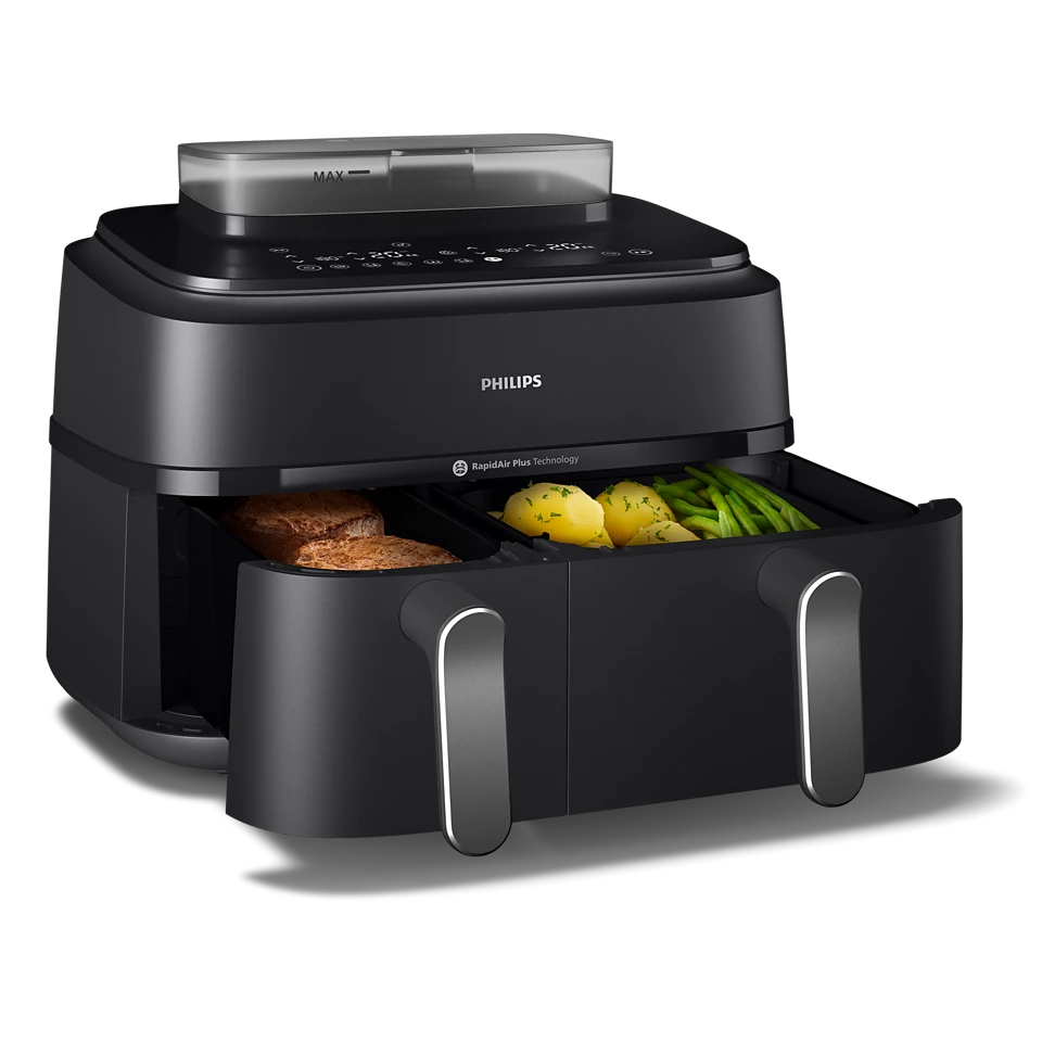 PHILIPS 5000. sērijas karstā gaisa katls ar diviem groziem, 2300W, 9L NA551/00