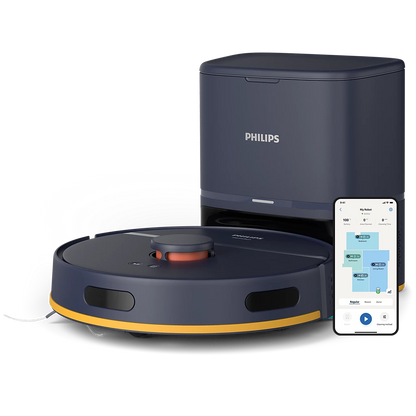 PHILIPS HomeRun 2000. sērijas Putekļsūcējs robots ar mazgāšanas funkciju, tumši zils XU2100/15