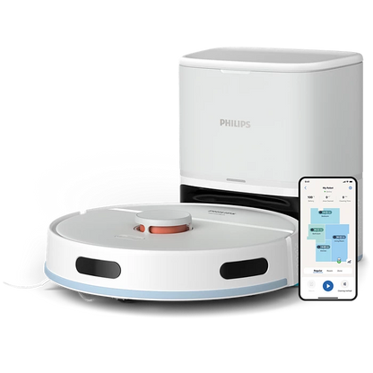 PHILIPS HomeRun 2000. sērijas Putekļsūcējs robots ar mazgāšanas funkciju, balts XU2100/25